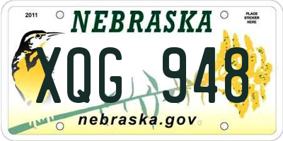 NE license plate XQG948