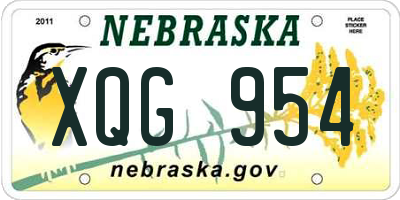 NE license plate XQG954