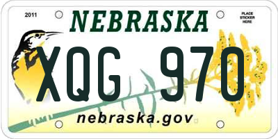 NE license plate XQG970