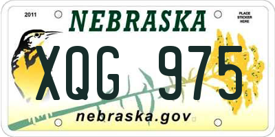 NE license plate XQG975