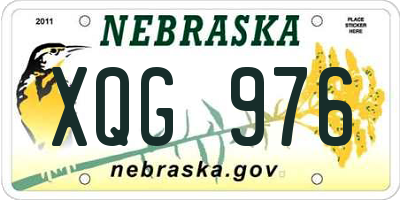 NE license plate XQG976