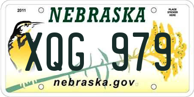 NE license plate XQG979