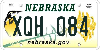 NE license plate XQH084