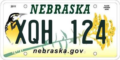 NE license plate XQH124