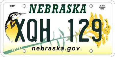 NE license plate XQH129