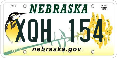 NE license plate XQH154