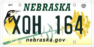 NE license plate XQH164