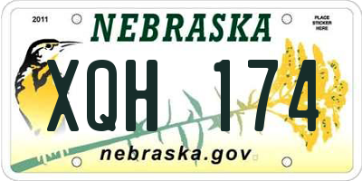NE license plate XQH174