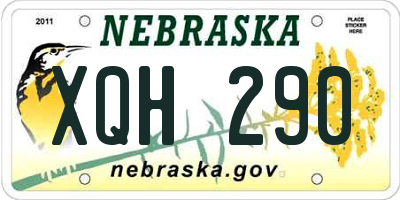 NE license plate XQH290