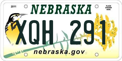 NE license plate XQH291