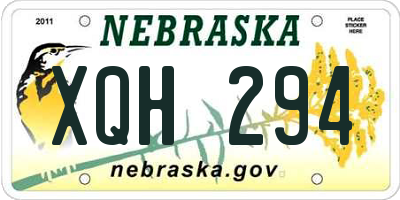 NE license plate XQH294
