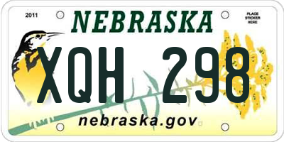 NE license plate XQH298