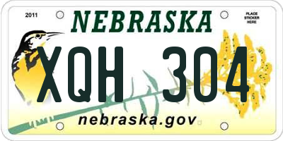 NE license plate XQH304