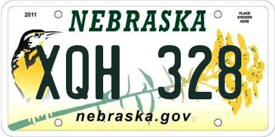 NE license plate XQH328