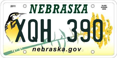 NE license plate XQH390