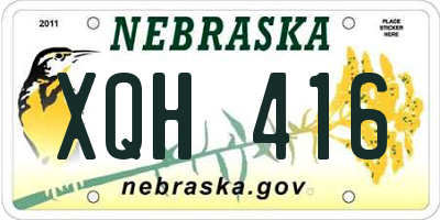 NE license plate XQH416