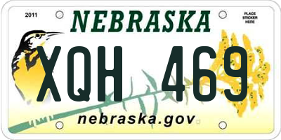 NE license plate XQH469