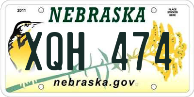 NE license plate XQH474