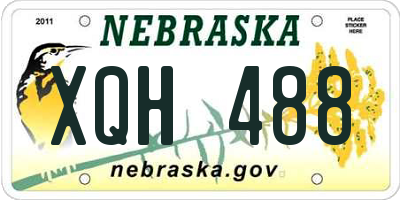 NE license plate XQH488