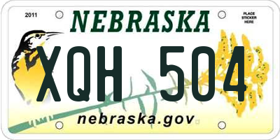 NE license plate XQH504