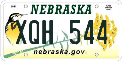 NE license plate XQH544