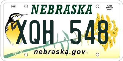 NE license plate XQH548
