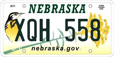 NE license plate XQH558