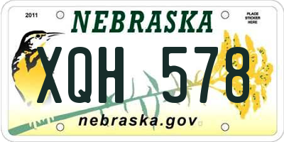 NE license plate XQH578