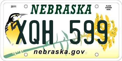 NE license plate XQH599