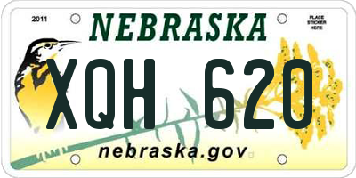 NE license plate XQH620