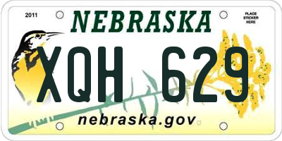 NE license plate XQH629