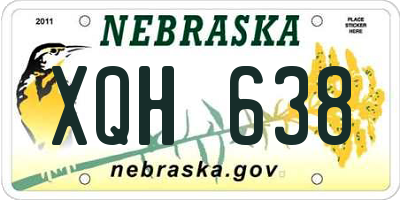 NE license plate XQH638