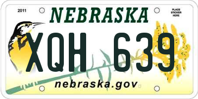 NE license plate XQH639