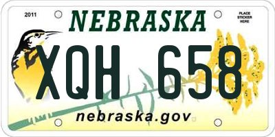 NE license plate XQH658