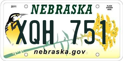 NE license plate XQH751
