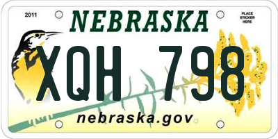 NE license plate XQH798