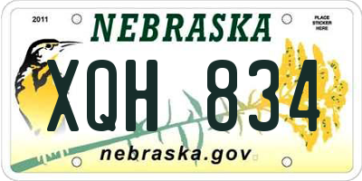 NE license plate XQH834
