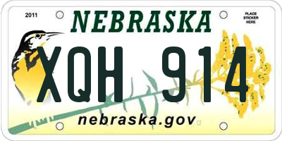 NE license plate XQH914