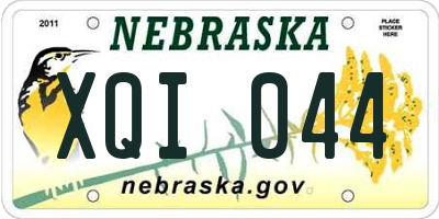 NE license plate XQI044