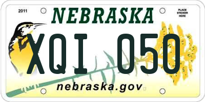 NE license plate XQI050