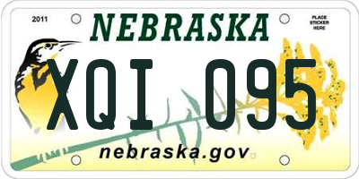 NE license plate XQI095