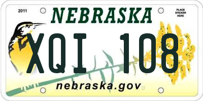 NE license plate XQI108