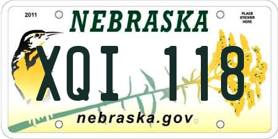 NE license plate XQI118