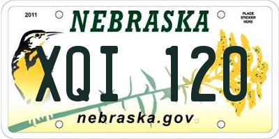 NE license plate XQI120