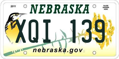 NE license plate XQI139