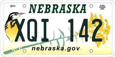 NE license plate XQI142