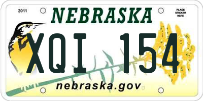 NE license plate XQI154