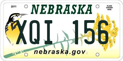 NE license plate XQI156