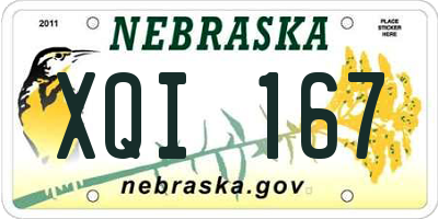 NE license plate XQI167