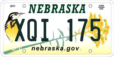 NE license plate XQI175